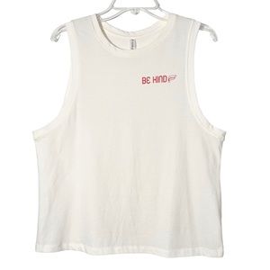 Fabletics Jade Jersey Muscle Tank Be Kind Relaxed Sleeveless Beige Women Small